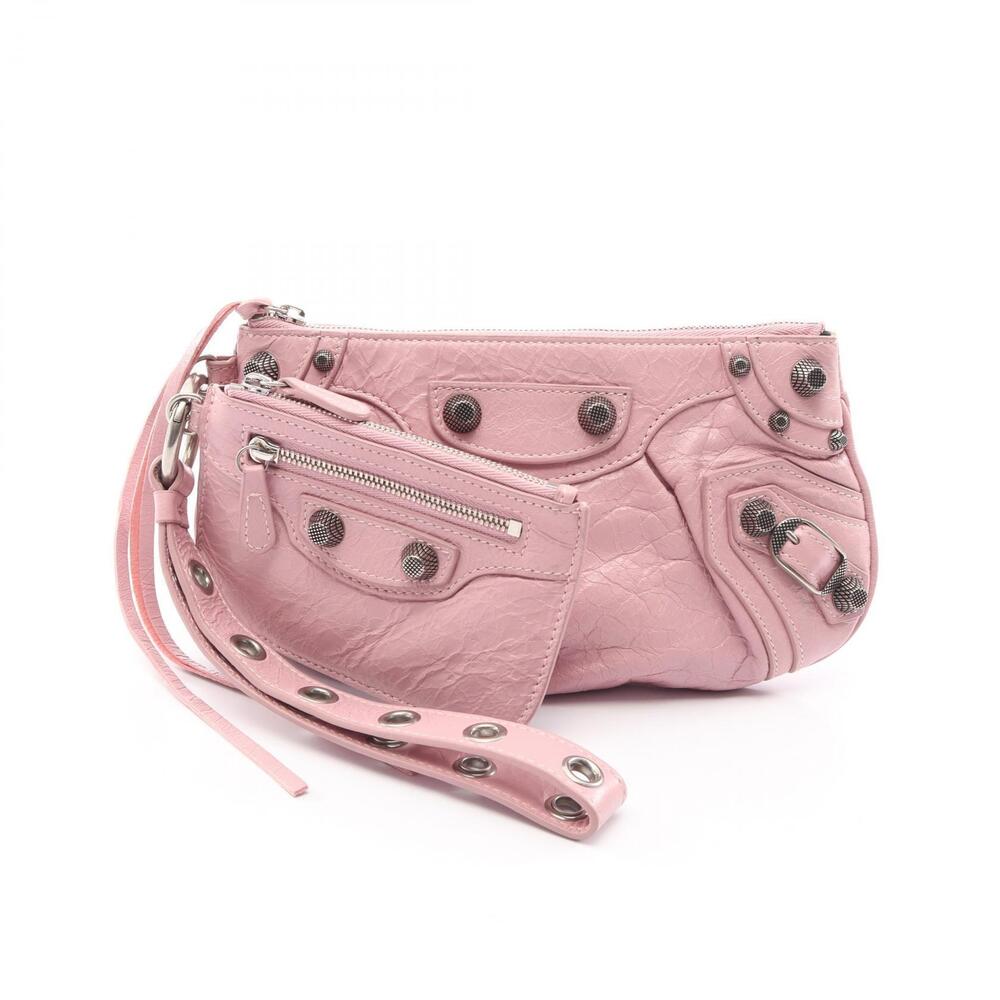 Balenciaga LE CAGOLE Shoulder Bag Leather Pink